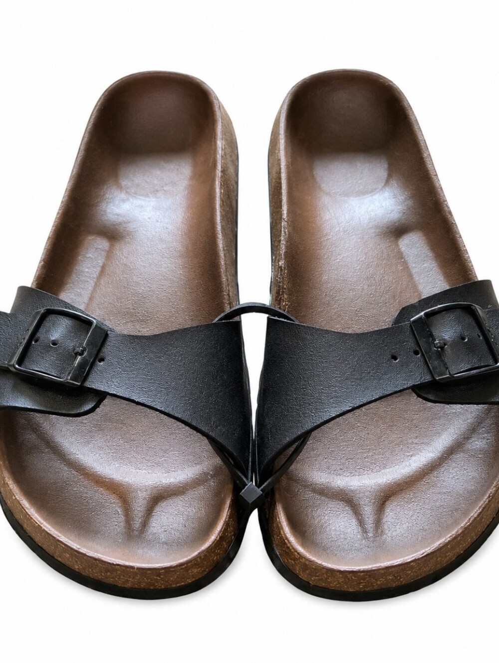 Betula by Birkenstock Black Toe Post Sandals Women’s 8.5 Adjustable Buckle